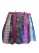 Mini jupe graphique multicolore