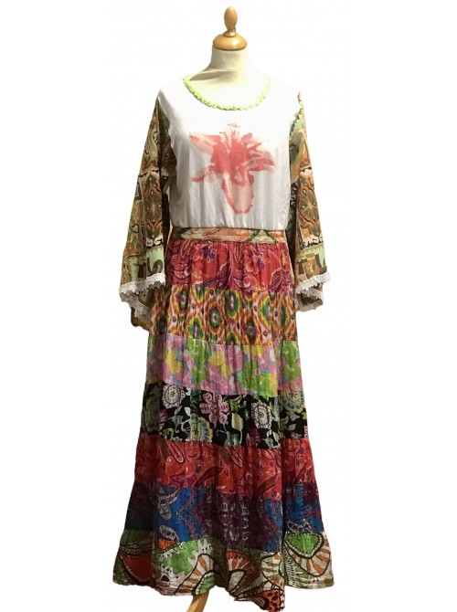 Robe inspiration bohème en couleurs