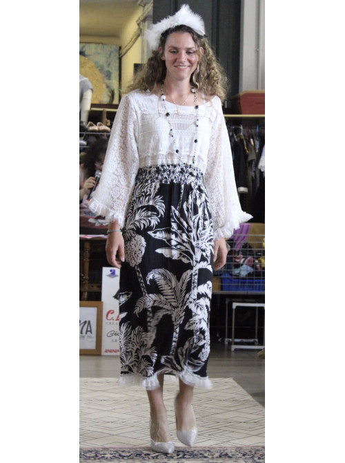 robe Graphique Noir &amp; Blanc