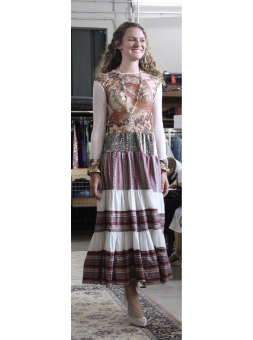 Robe longue inspiration Alphonse Mucha