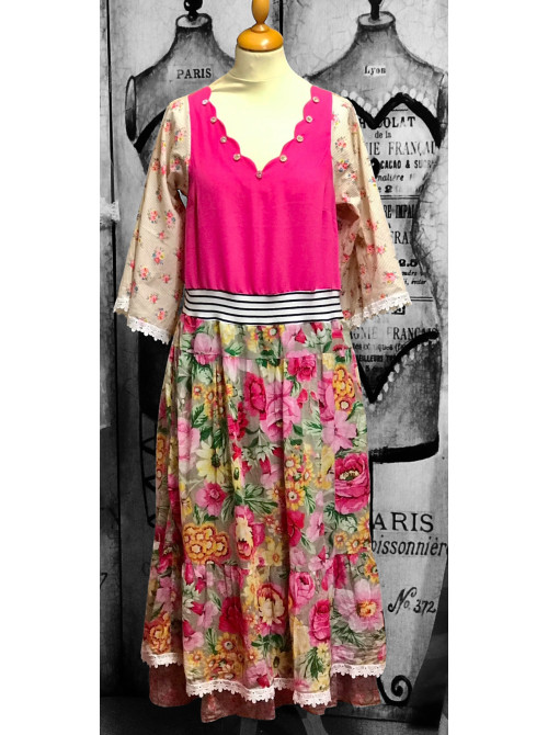 Robe inspiration bohème en couleurs