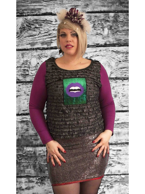 HAUT a paillettes INSPIRATION 70's