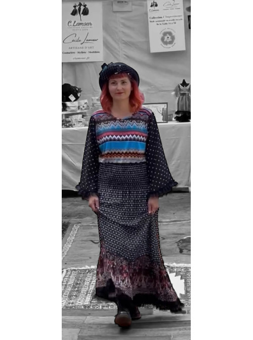 Robe longue impressions graphiques - 2