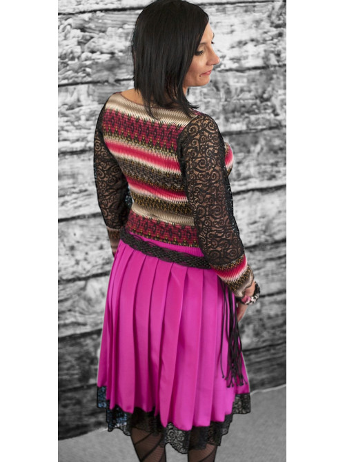 Robe inspiration Vintage en Rose - 2