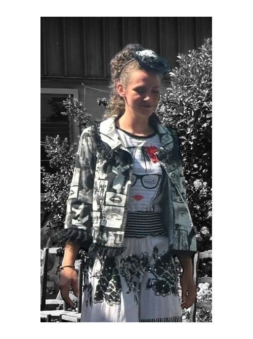 Veste graphisme noir & blanc