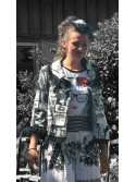 Veste graphisme noir & blanc