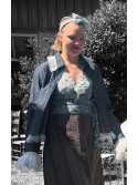 Veste jeans bleu & dentelles