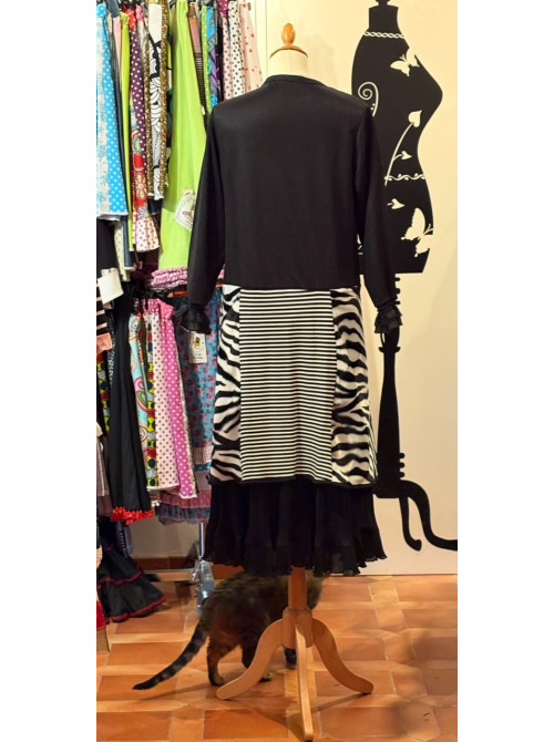 robe graphique noir &amp; blanc - 2