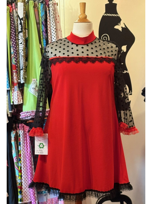 Robe rouge inspiration Flamenco - 3