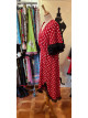 Robe flamenca rouge à pois blancs - 3